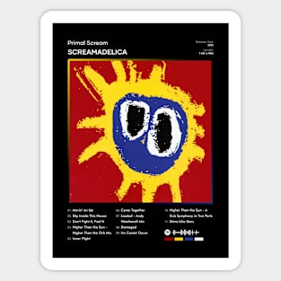 Primal Scream - Screamadelica Tracklist Album Sticker